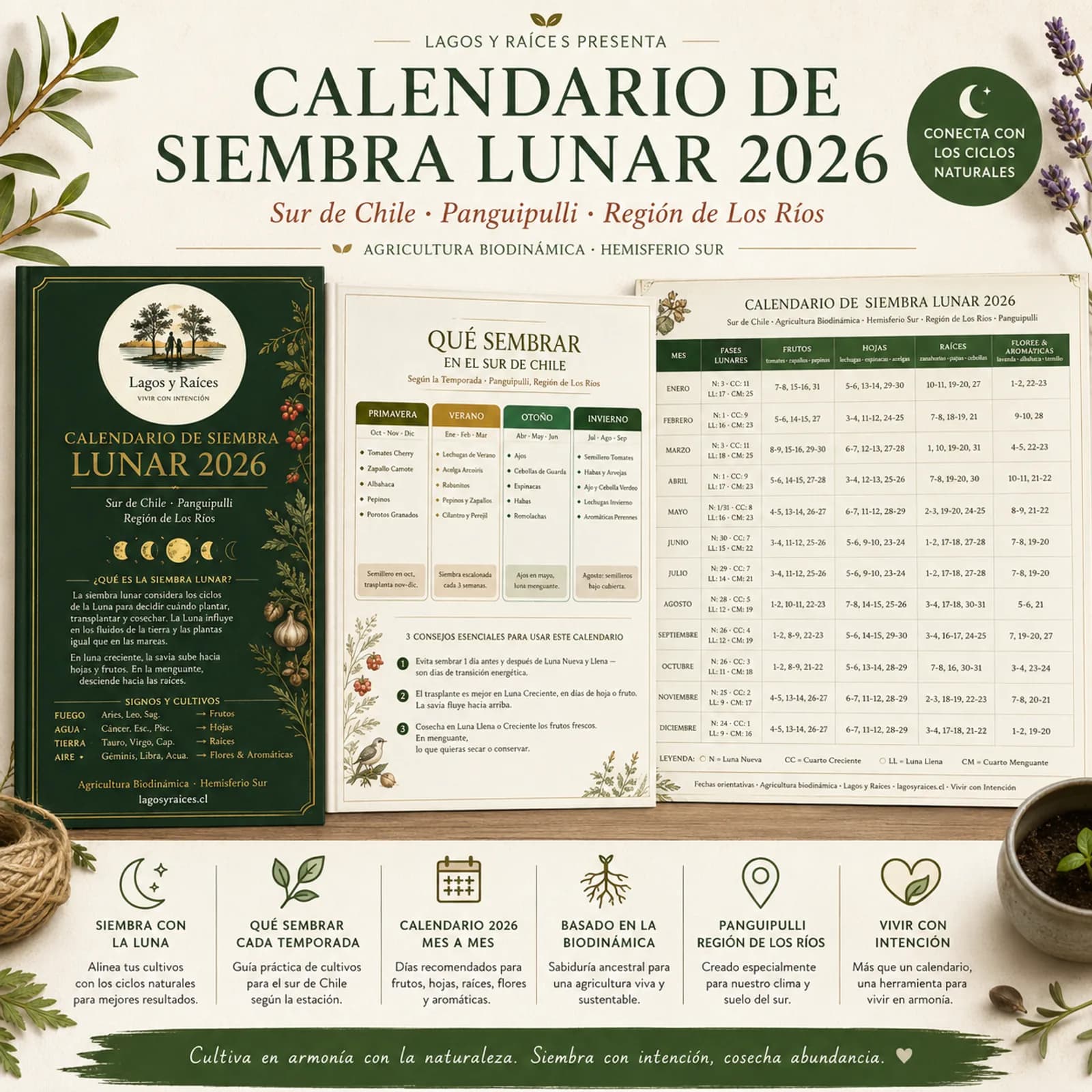 Quick - Calendario de Siembra Lunar 2026 para el Sur de Chile