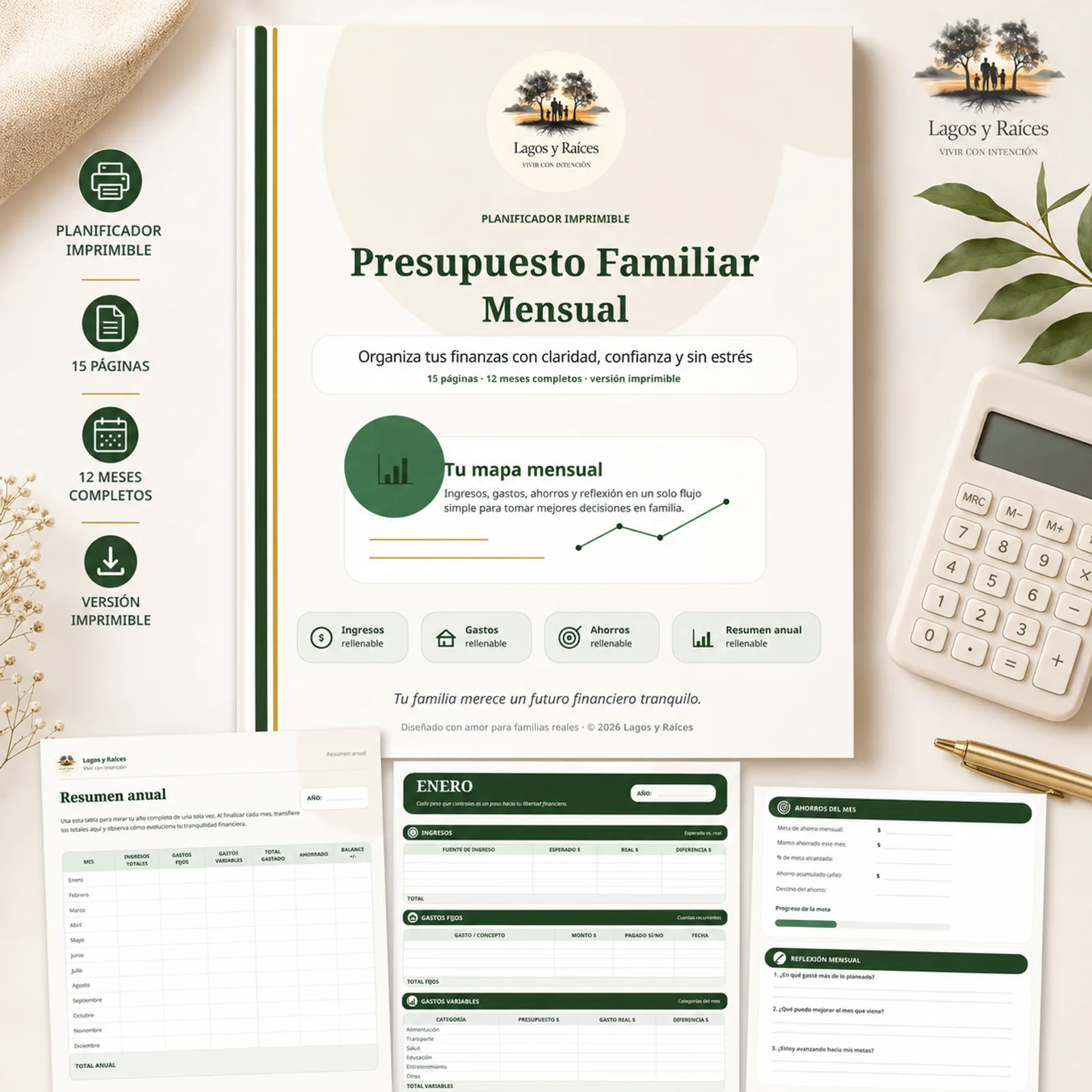 Planificador de Presupuesto Familiar Mensual